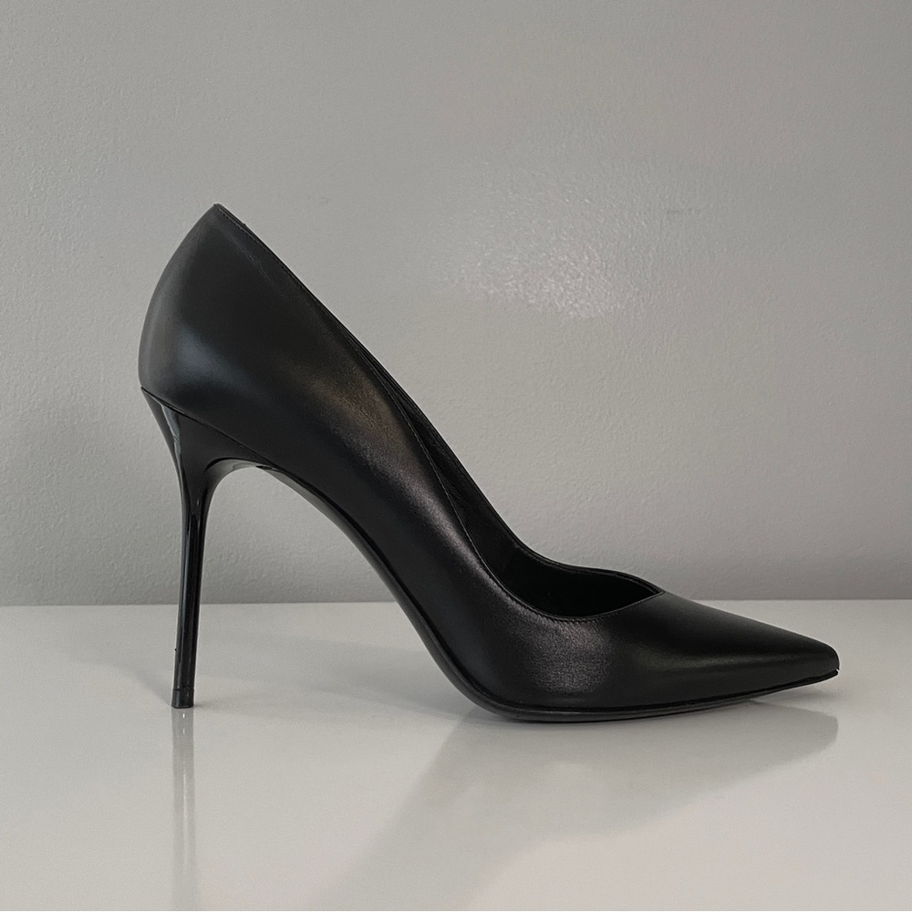 BALMAIN Ruby Pointed Toe Stiletto Pumps in Black